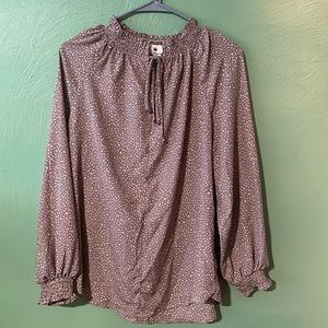 Pink and white long sleeve top. Size small